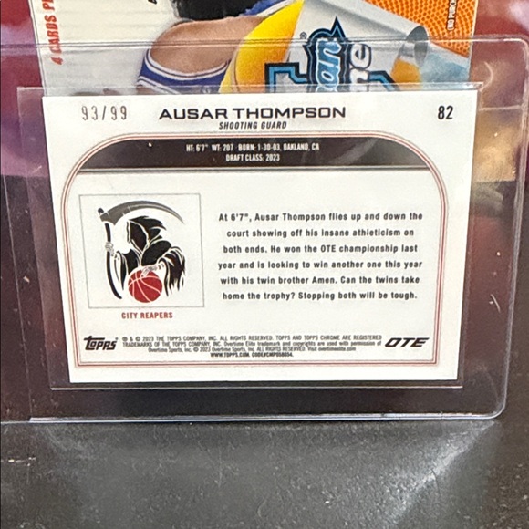 Topps Chrome OTE 2023 - Ausar Thompson - Blue /99 numbered - WOW - Picture 3 of 4